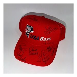 New and never worn official signed USA BASS tournament cap.
